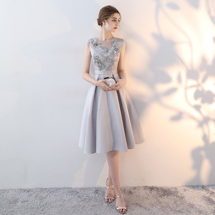 晚礼服女2018新款宴会公司年会聚会晚会晚宴派对毕业小礼服连衣裙