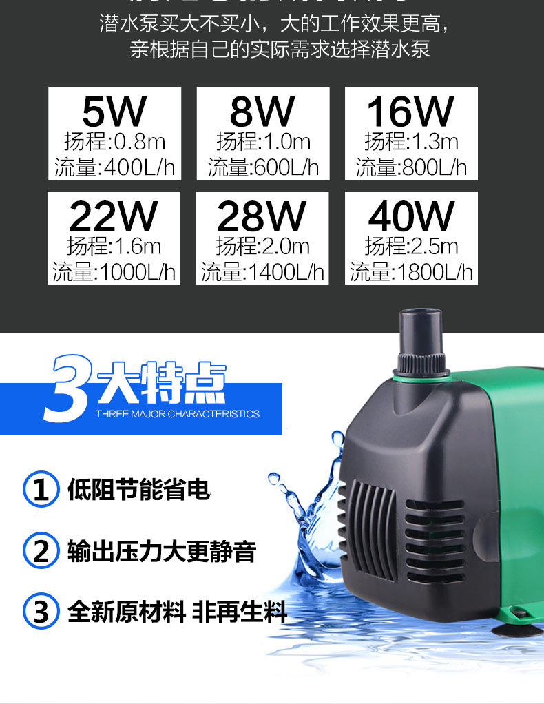 厂家直销 鱼缸水泵 静音潜水泵 水族箱抽水泵迷你底吸泵hj-41系列