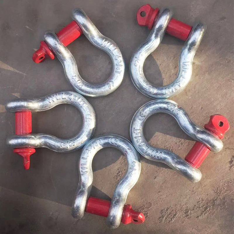 美式弓型卸扣u型 吊环吊装配件起重工具吊钩d形 u型卡扣吊耳起重