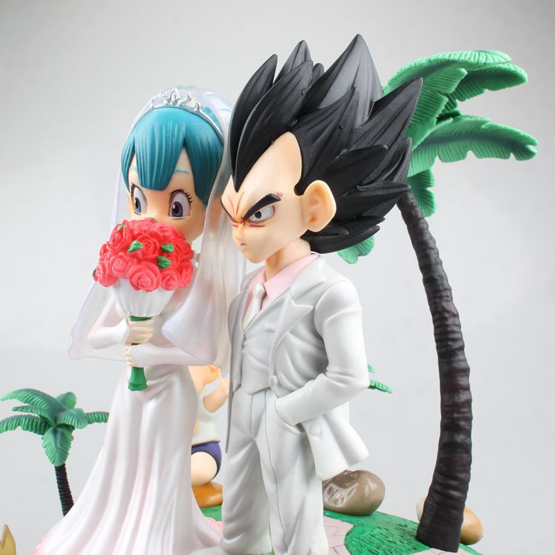贝吉塔 布尔玛 gk婚纱布玛 特兰克斯 结婚场景 手办模型