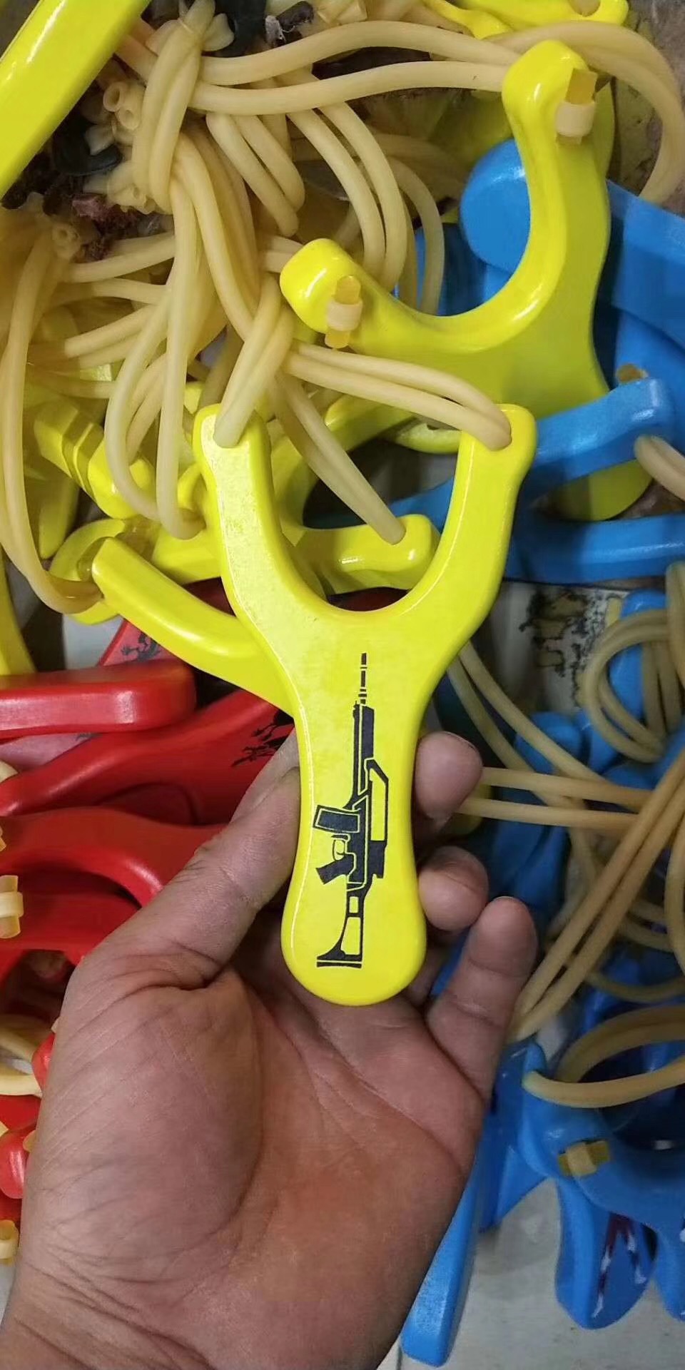 传统榉木儿童射击木制弹弓传统皮筋圆皮弹弓射鱼射击用品户外玩具