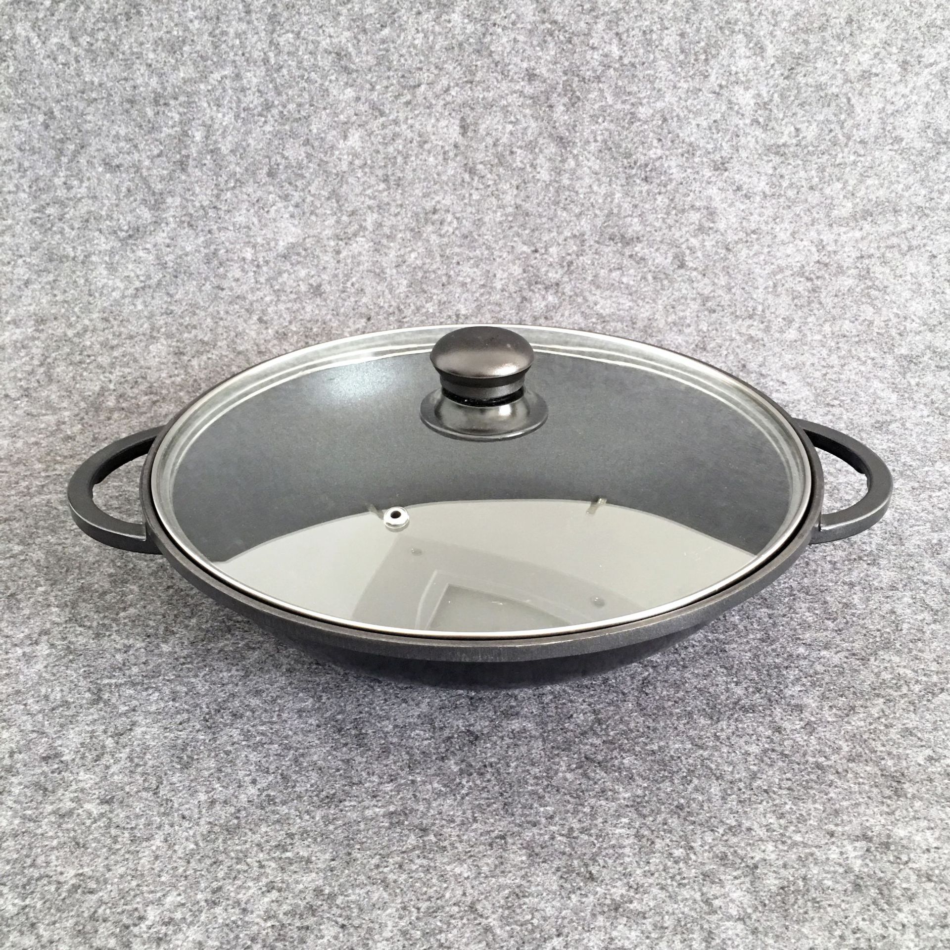 韩式炒锅双耳复底铝锅平底不粘锅电磁炉通用家用火锅汤锅三汁焖锅