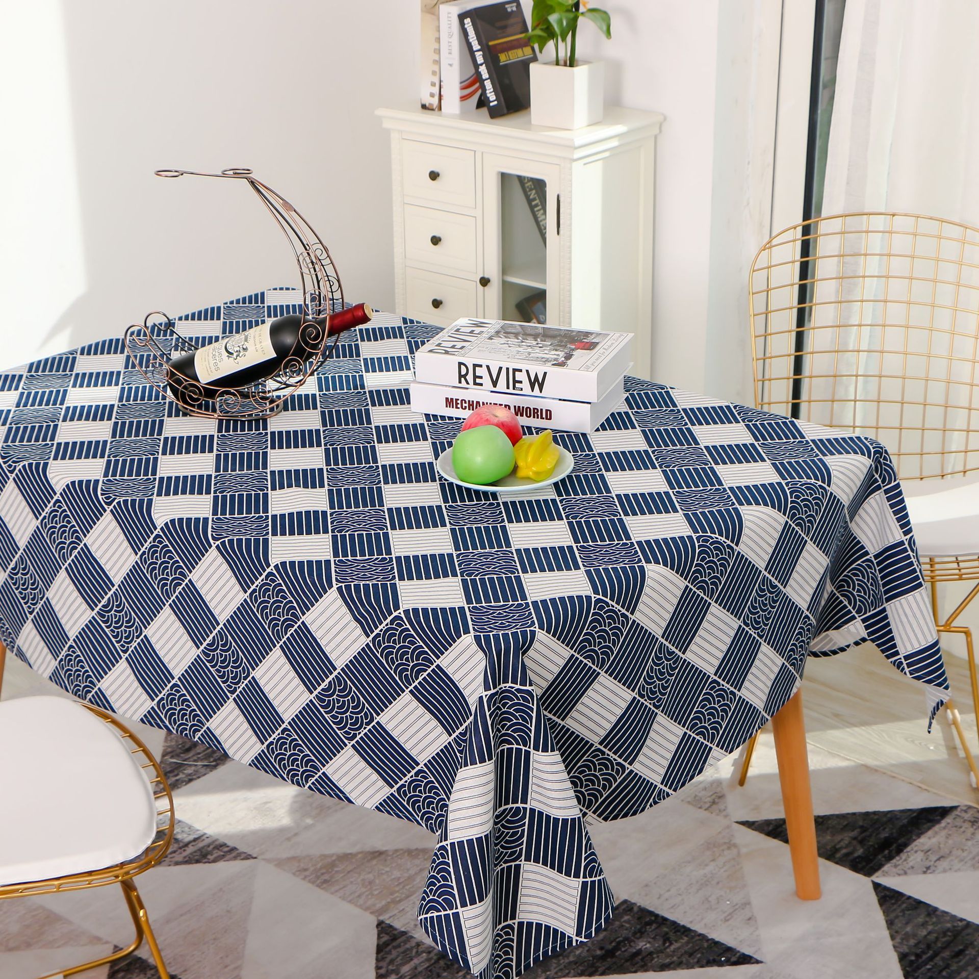 日式和风餐厅桌布 棉麻桌布布艺 家用长方形台布拍照背景布