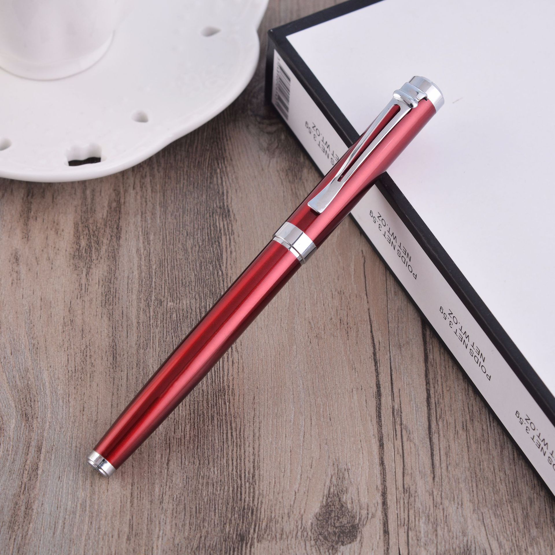 厂家直销 镶钻大尖钢笔 学生练字书法签字笔金属广告促销礼品笔