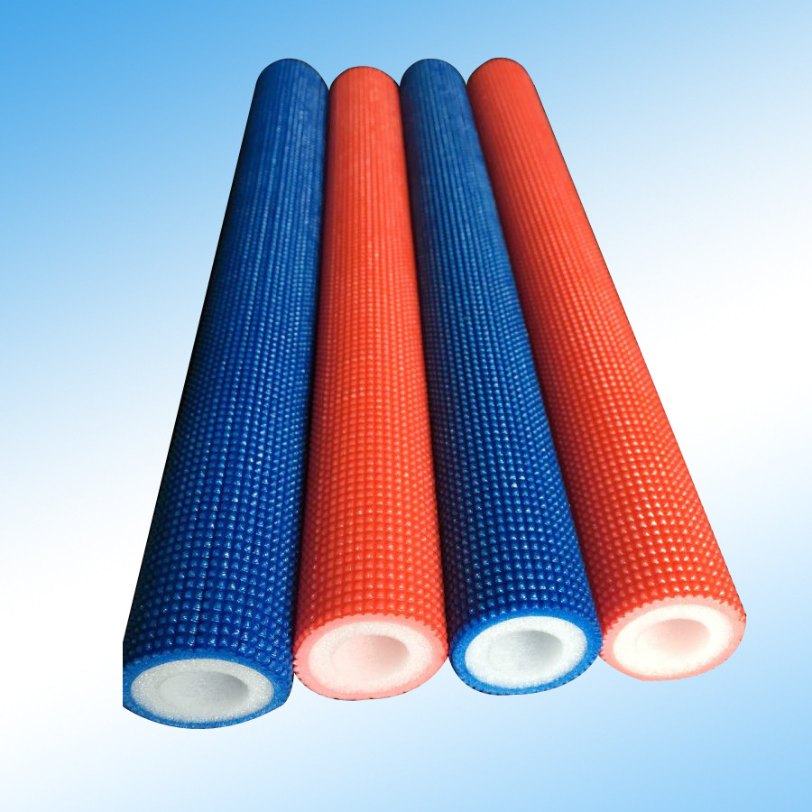 epe珍珠棉保温管 地暖红蓝压花保温隔热套管 彩色橡塑海绵管-报价