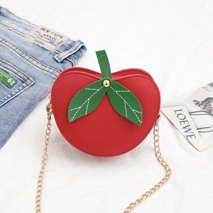 小仙女包包2018新款设计独特桃子可爱个性潮流百搭单肩斜跨链条包