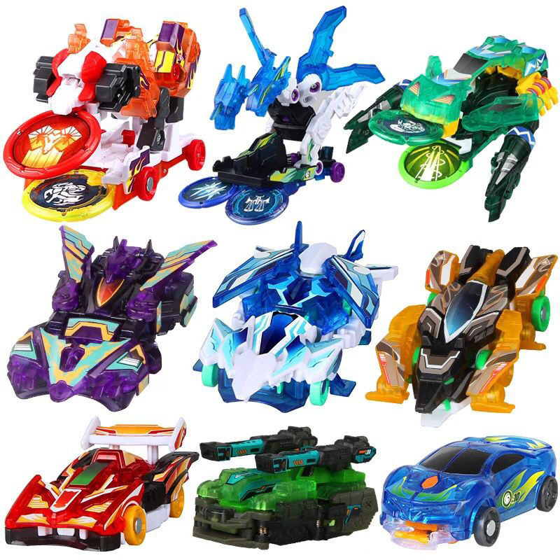 爆裂飞车3玩具无尽火疾影风御星神男孩儿童机甲变形车神3套装正版