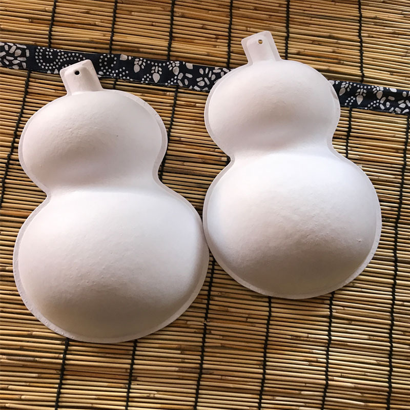 葫芦diy白色纸面具 纸浆空白手绘面具 幼儿园画画面具 面具