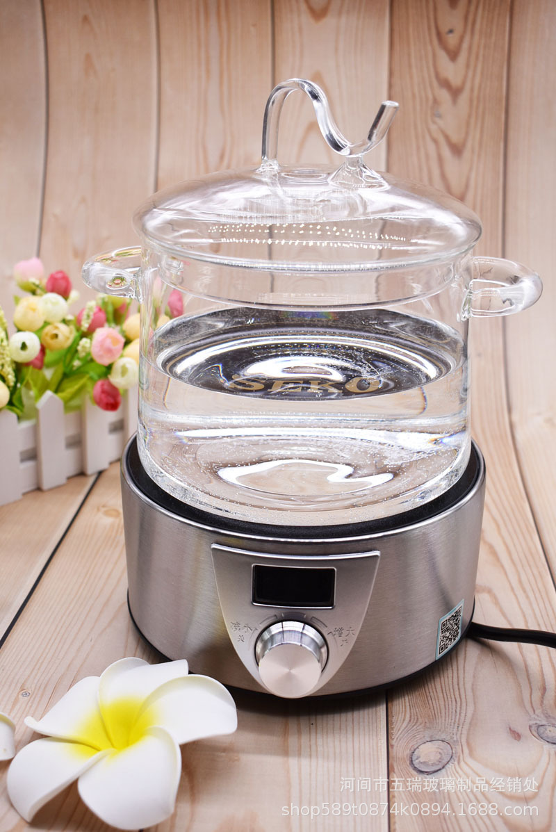 耐高温大号玻璃锅明火直烧电陶炉煮煲炖锅养生汤锅水果沙拉泡面锅