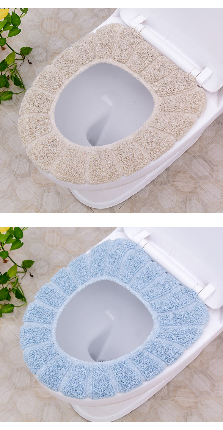 秋冬通用马桶圈垫加厚马桶垫坐垫 可水洗o型南瓜纹马桶套马桶坐垫