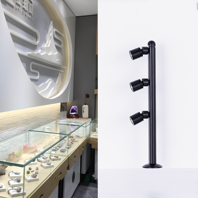 led珠宝灯柜台射灯展柜射灯立杆灯3*1w大功率led柜台灯