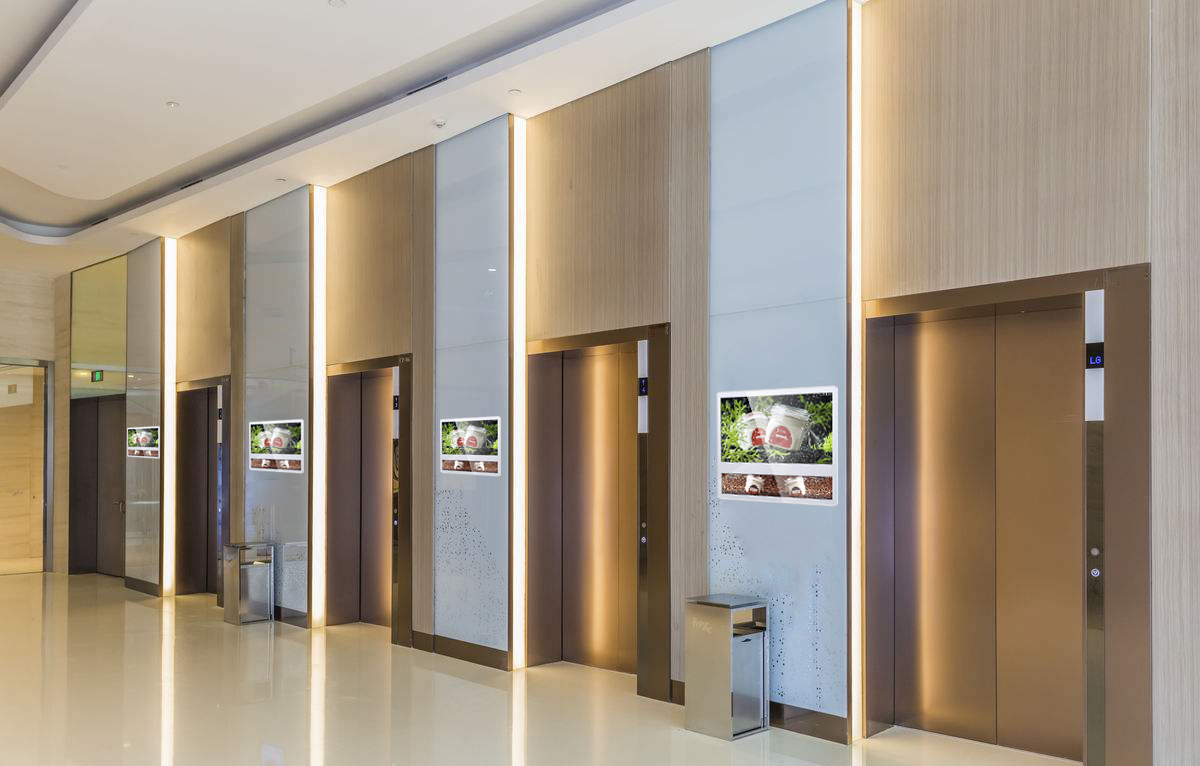 19/22寸电梯液晶广告机/分众楼宇显示屏/智能社区广告宣传电视机