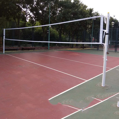 hkn-4002厂家直销插地式排球柱 地埋 固定式可升降排球架手动摇把