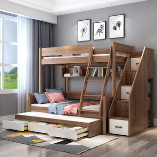 木香邻实木儿童床上下床双层床母子床成人高低床上下铺男孩女孩