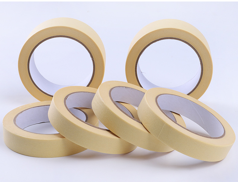 定制油漆遮蔽胶带 喷涂胶带米黄色美纹纸胶带 耐高温工业产品胶带