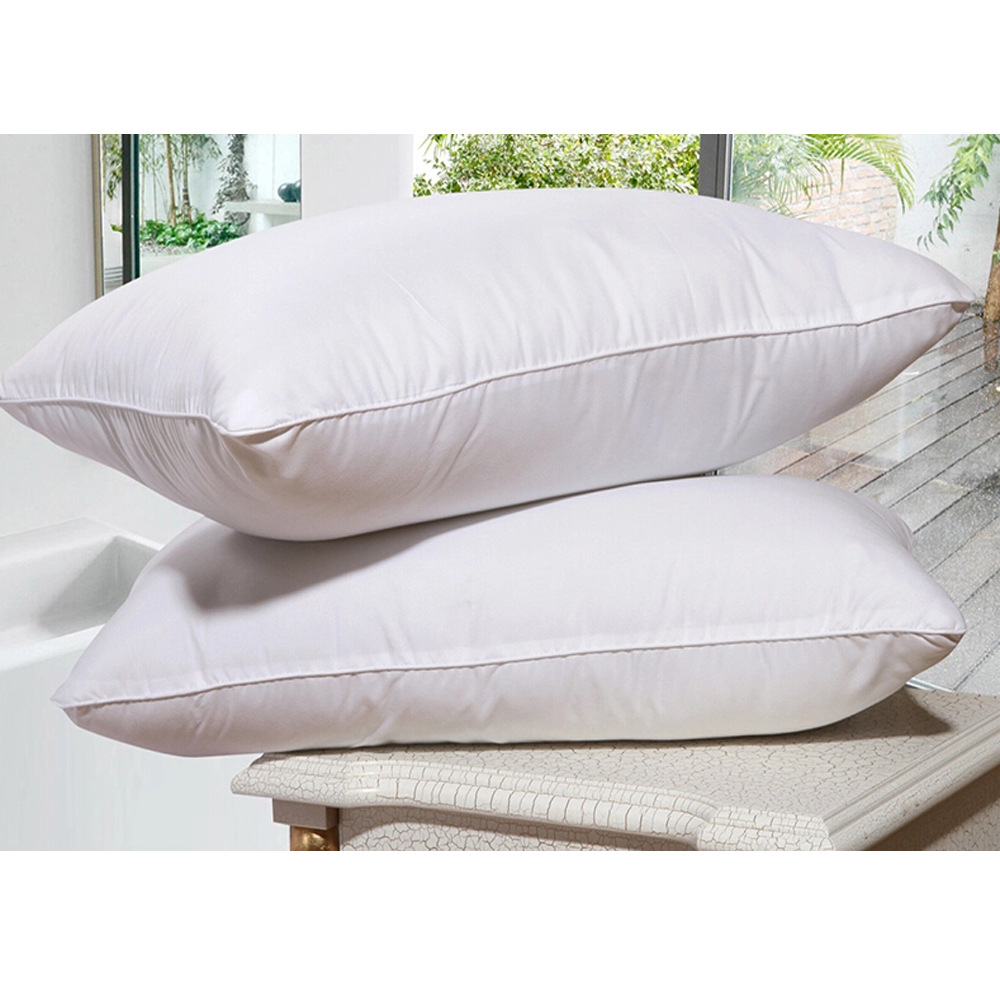 五星级酒店羽绒枕芯白鸭绒鸭毛枕头纯棉羽毛羽绒跨境外贸枕芯做货
