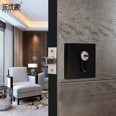 乐优家隐形房门锁室内卧室双面方形家用锁具电视背景墙锁隐形门锁