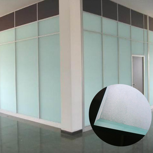 厂家定做定制办公室隔断磨砂玻璃门透光不透明玻璃窗钢化磨砂玻璃
