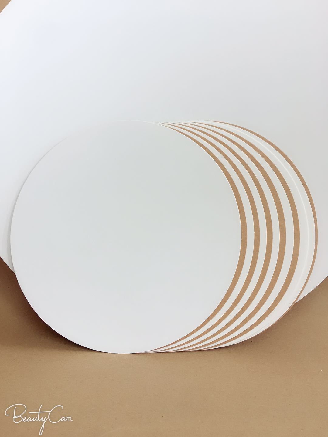 10圆形牛皮纸绘画卡纸20cm25cm33cm38cm素描彩铅手绘美术纸白卡纸