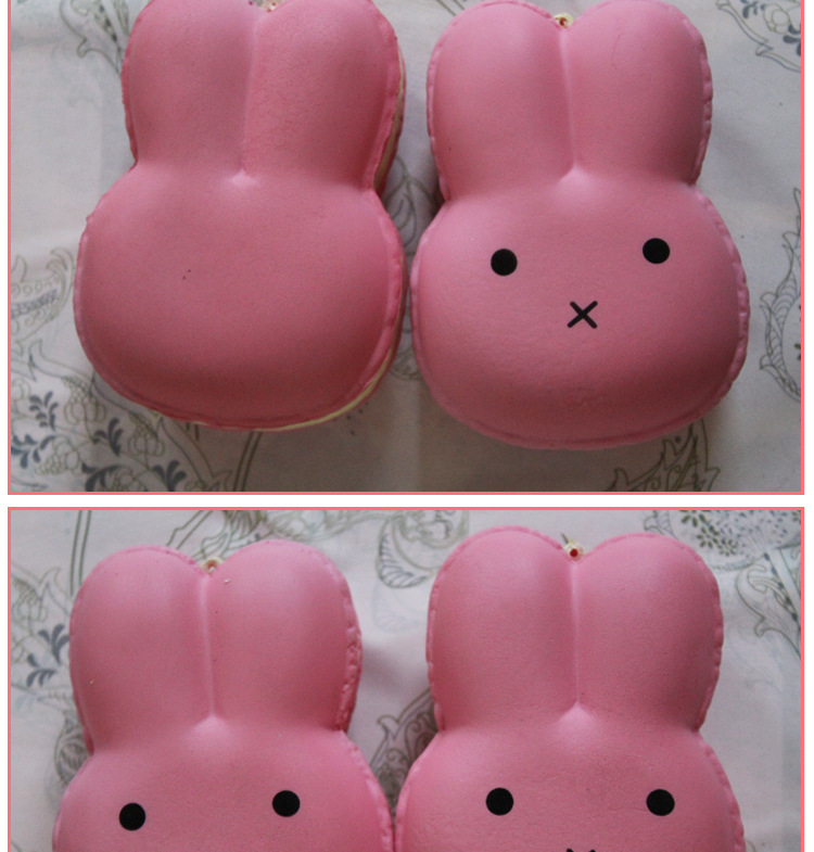 pu玩具批发 pu仿真慢回弹儿童解压玩具卡通马卡龙兔定制厂家直销