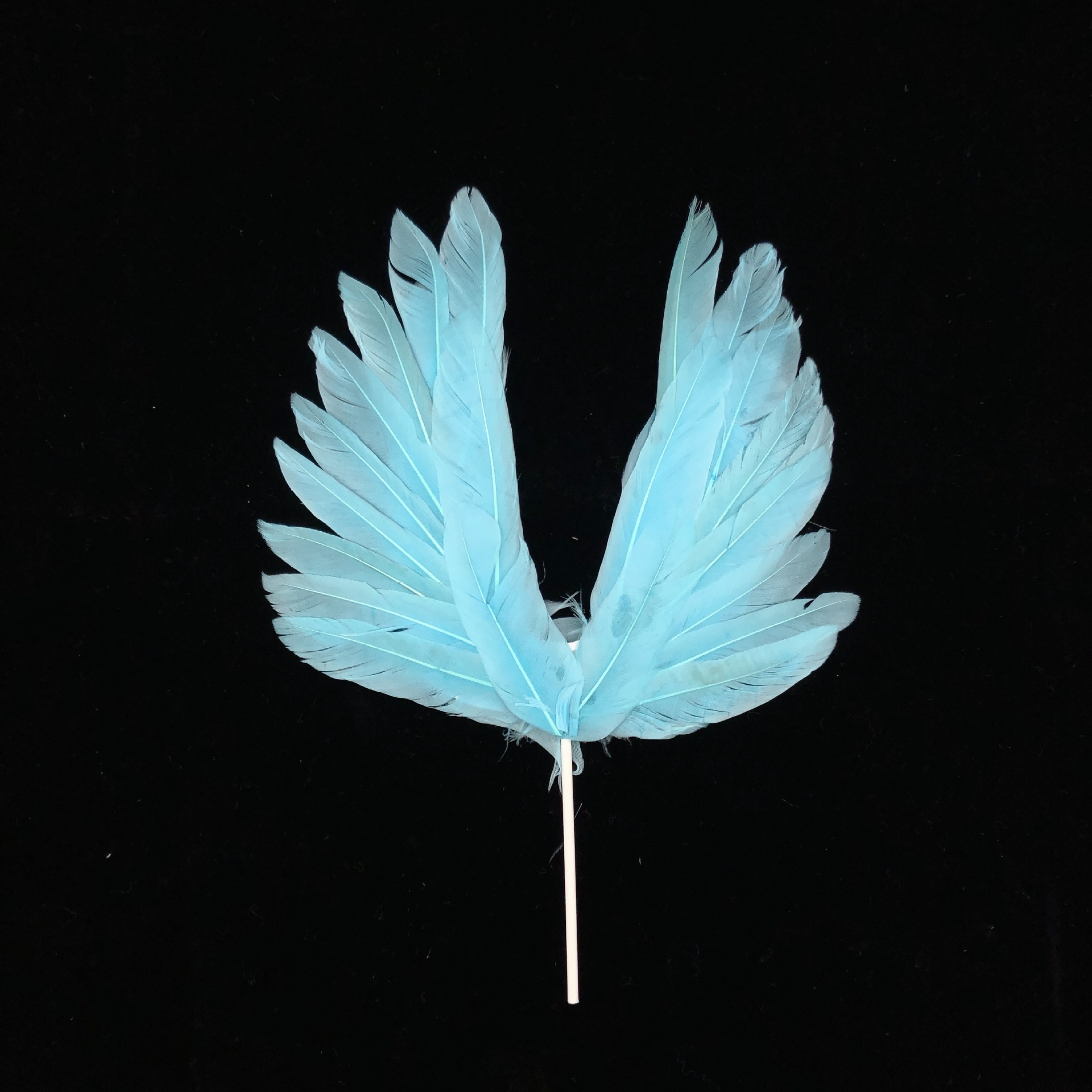 唯美白色羽毛天使翅膀蛋糕装饰摆件 浪漫婚礼情人节烘焙装饰插件