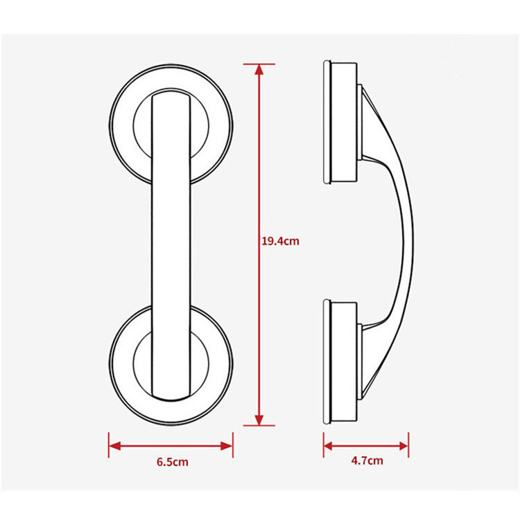 一件代发超级吸力灌胶吸盘门把手浴室扶手移门无痕把手玻璃门把手