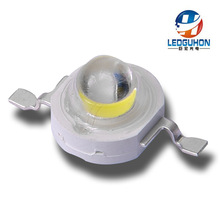 广州LED厂家供应大功率1W白光灯珠 硅胶模顶灯珠 60度角发光LED