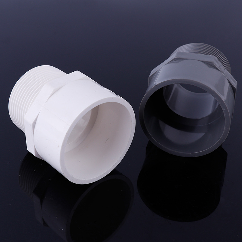 upvc 外丝直接给水管配件管件 pvc外牙直接直通外牙直接