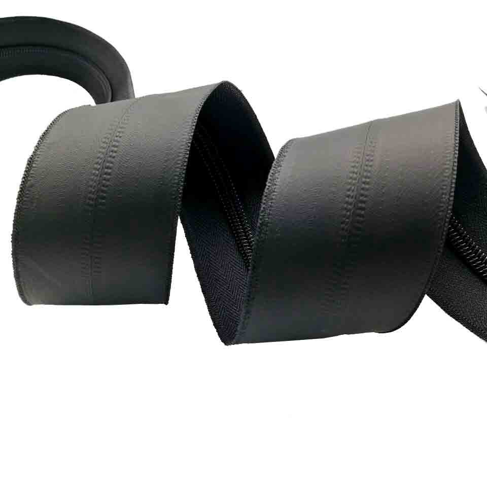 厂家直销8号尼龙防水拉链布宽50mm雾面防水拉链宽边防水拉链