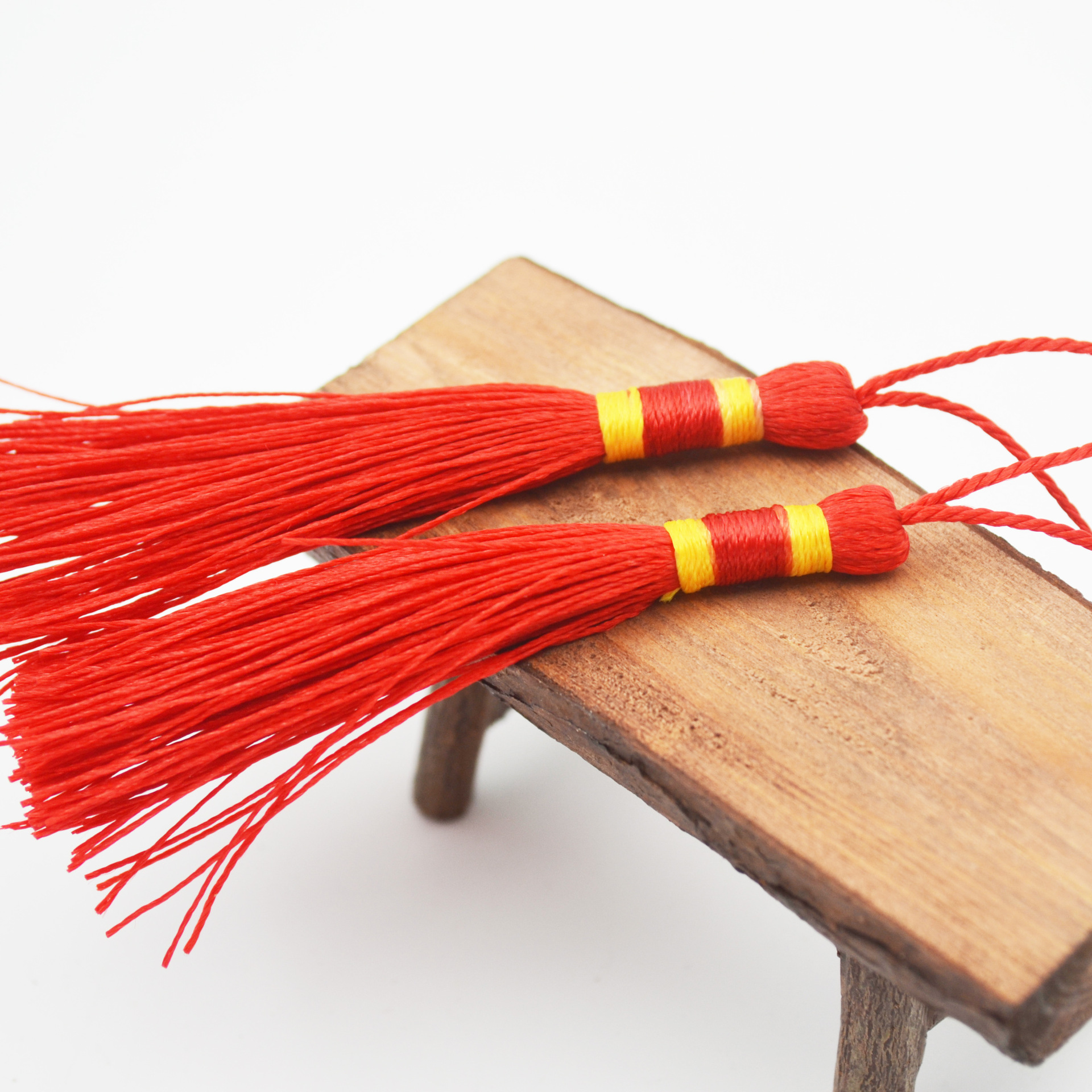 可定制新款三色流苏穗子diy书签灯笼礼盒中国结吊穗流苏饰品挂件