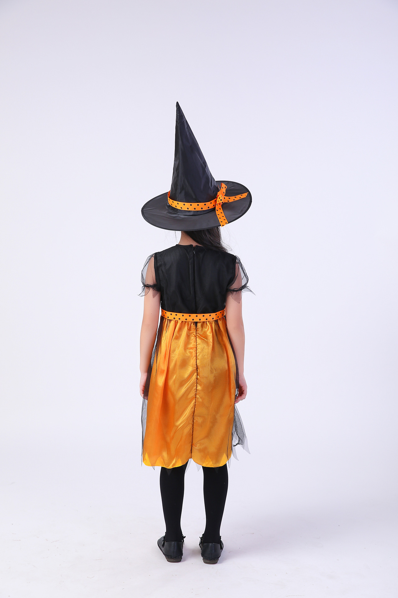 六一节儿童表演服装 万圣节女童服饰 cosplay表演服 小女巫蝙蝠