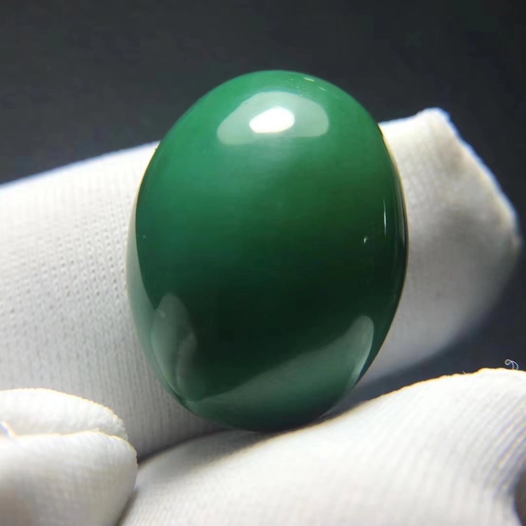 原矿高瓷绿松石老军绿戒面 天然无优化绿松石厂家直销