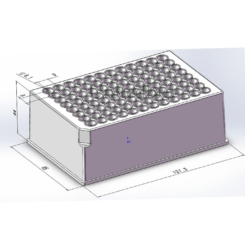 厂家直销 96圆孔深孔板 (2.1ml) pp 可加盖灭菌
