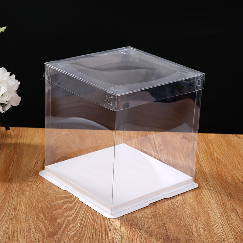 厂家直销全透明蛋糕盒6寸8寸10寸12寸单双层加高生日蛋糕盒子