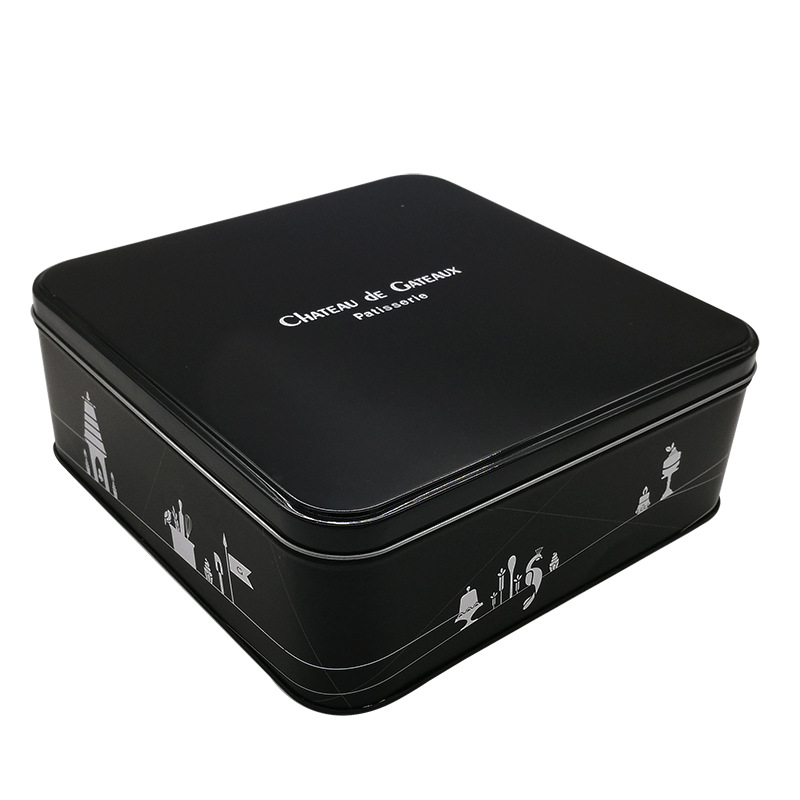 食品包装盒 4个装月饼盒 东莞厂家定制235*235mm正方形马口铁盒