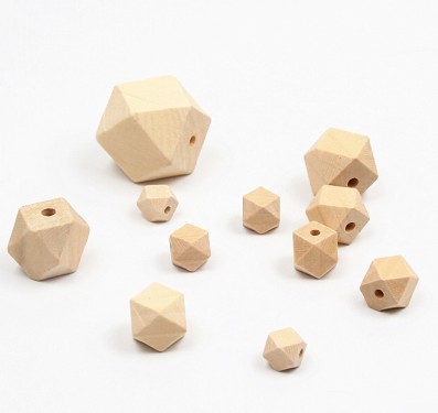 diy耳环饰品配件木质八角菱形穿孔配件材料