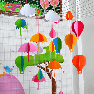 厂家直销幼儿园装饰走廊门帘挂饰吊饰环境布置太阳花吊饰