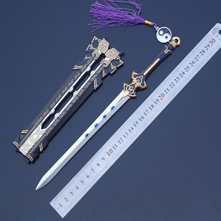 剑仙兵器雪名剑纯阳 赤霄红莲带剑鞘钥匙扣工艺礼品