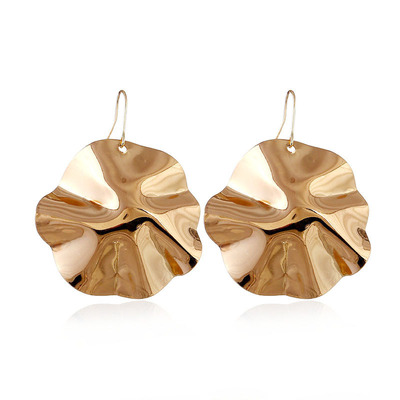 日韩简约新款金属不规则耳环气质创意流行耳坠金属耳钉饰品女批发