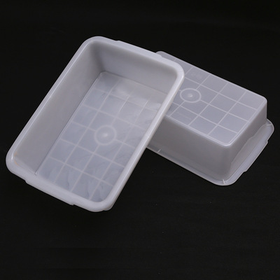 厂家供应 4号塑料冰盘食物冰盘 全新料加厚组白色塑料盒冷冻盒子