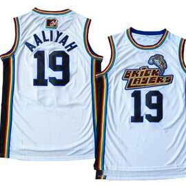 篮球球衣电影19号白色刺绣球衣球衣球服