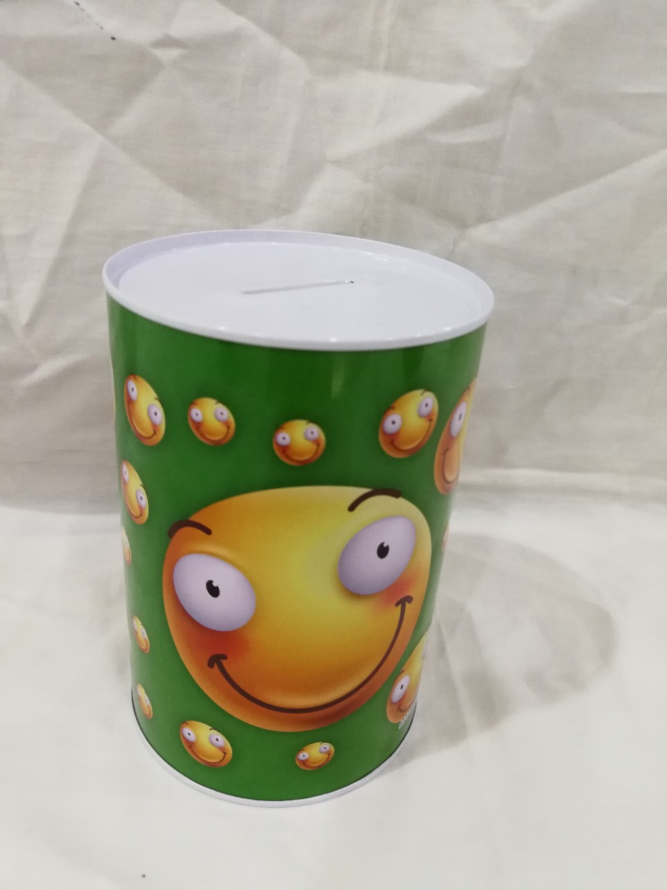 Smiley Face Expression Metal Piggy Bank 6 Sizes Available Mixed Color