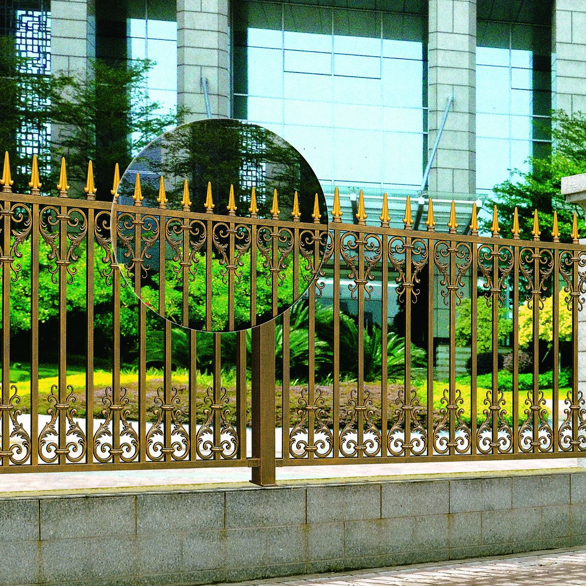 莱欧厂家供应供应护栏园林护栏铁艺围栏锌钢护栏耐用坚固产品