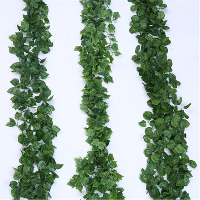 装饰吊顶_仿真绿叶假藤条绿萝地瓜藤蔓家居婚庆装饰吊顶批发