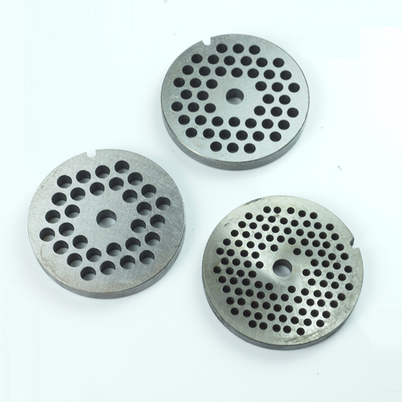 12/22/32型绞肉机配件孔板出肉板肉篦子圆孔筛十字刀龟背刀绞刀片