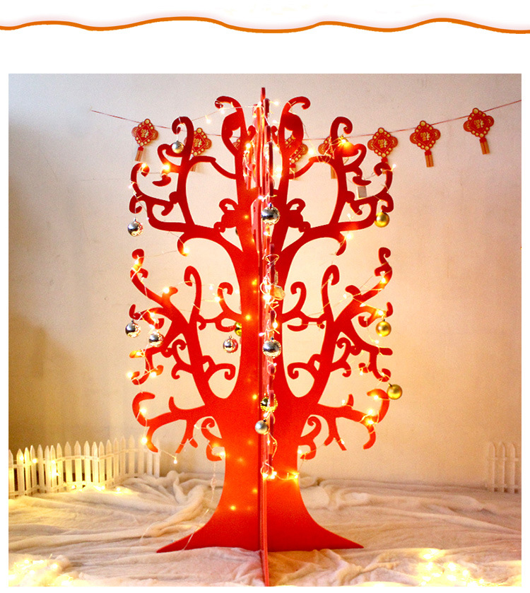 创意许愿树门框灯笼节日道具室内商场店面春节新年装饰品场景布置