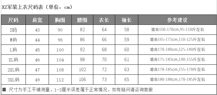 军装(直)尺码表.jpg