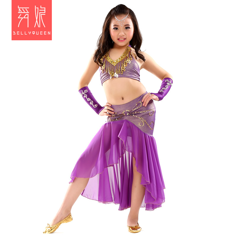 舞娘1003#鱼尾裙 儿童演出服装套装 肚皮舞套装新款 舞蹈服