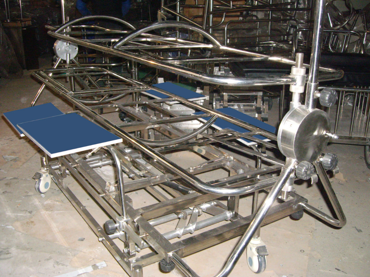 医用全不锈钢手动烧伤烫伤翻身床 护理康复病床 沐康医疗供应