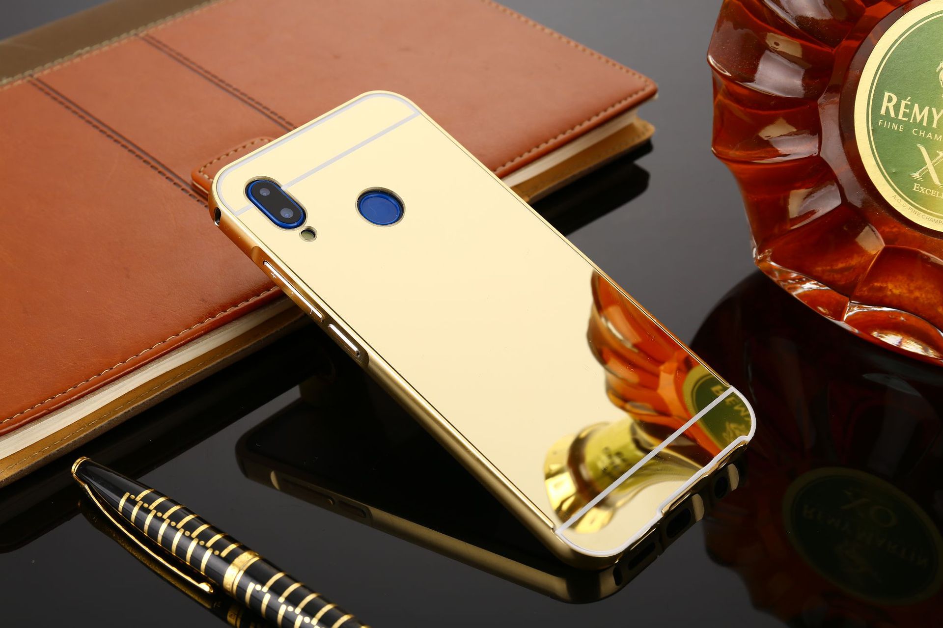 华为nova3e金属边框镜面电镀pc背板后盖p10lite手机保护套硬全包